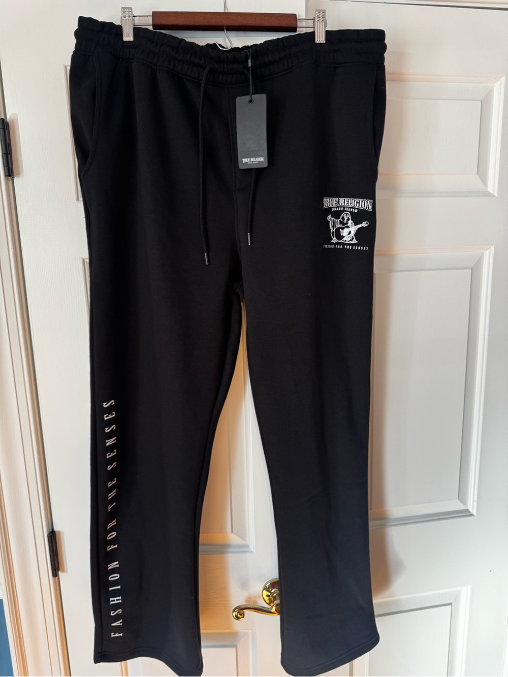 True Religion Jet Black Straight Leg Joggers